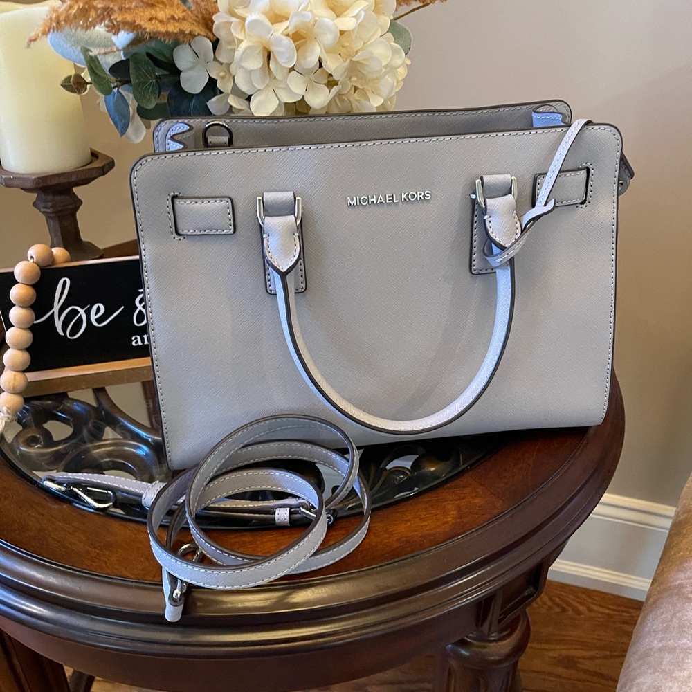 Michael Kors Light Gray Satchel Bag